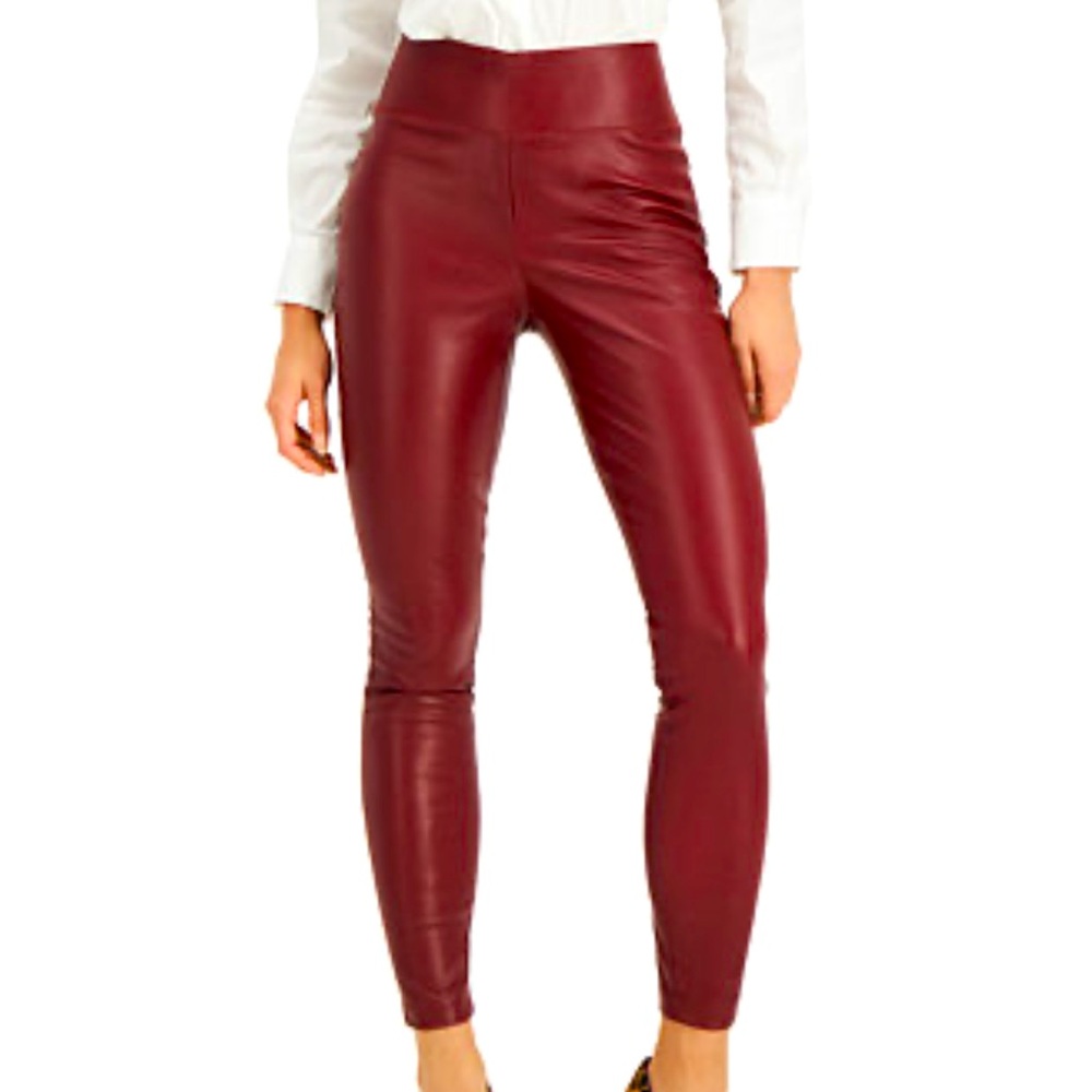 .N.C. INTERNATIONAL CONCEPTS
Women's Faux-Leather Leggings, Size 2, Red